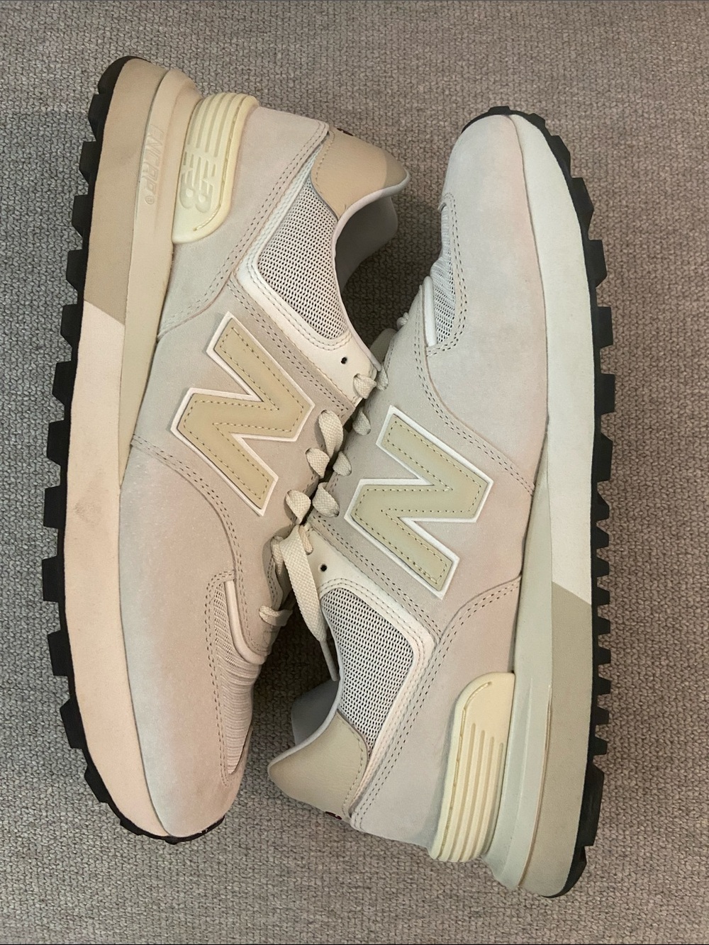 New Balance 574 U574LGE1 Men's Cream/Off-White Low-Top Sneakers